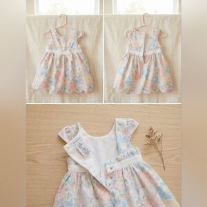 Tahari Pastel Floral Dress with Bow